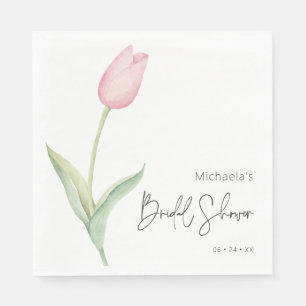 Modern Rosa Tulip Solo Möhippa Luncheon Pappersservett