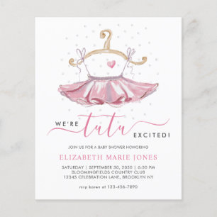 Modern Rosa Tutu Ballerina Ballet Baby Shower