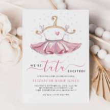Modern Rosa Tutu Ballerina Ballet Baby Shower