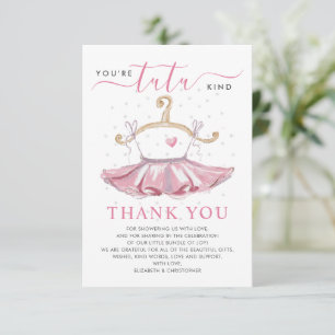Modern Rosa Tutu Ballerina Ballet Baby Shower Tack Kort