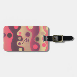 Modern Rosa Vågigt konsthandling anpassa språk Bagagebricka