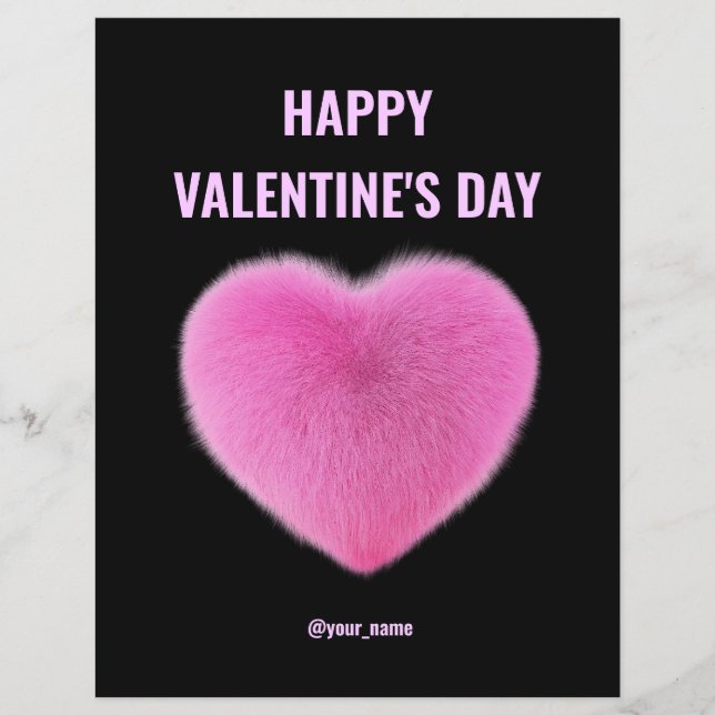 Modern Rosa Valentines Card Business (Framsida)