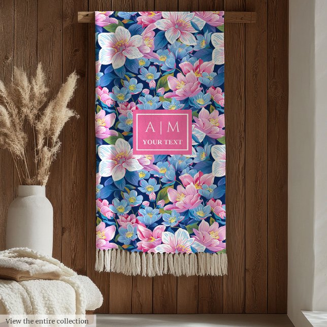 Modern  rosa-vattenfärgsdisken bröllop-gåva fleecefilt (Modern blush pink watercolor preppy wedding gift Fleece Blanket)