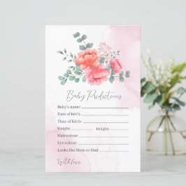 Modern rosa vattenfärgsprognosspel