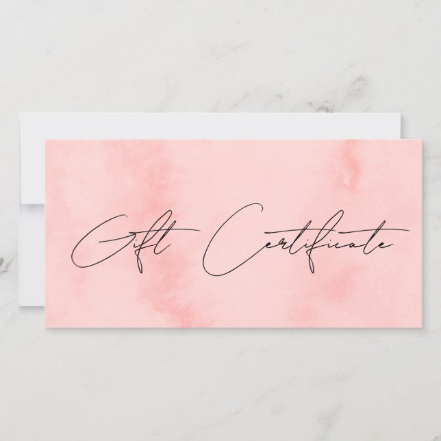 Modern  rosa vattenfärgssammansättning och hår (Framsida)