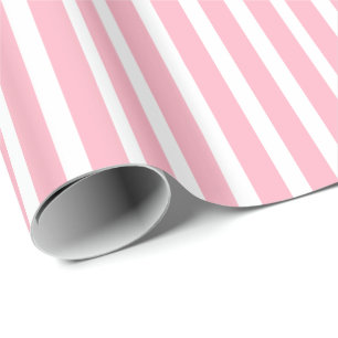 Modern Rosa vid Vita Rand Mönster Presentpapper