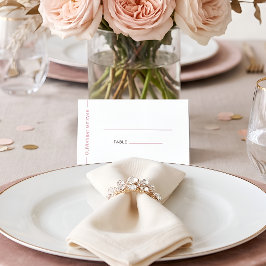 Modern Rosa Vikbar Bat Mitzvah Platskort Placeringskort