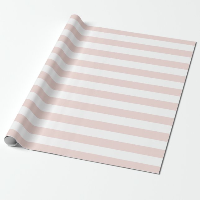 Modern  rosa, vit, fetstilt rand, chic presentpapper (Utrullad)