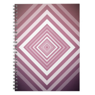 Modern Rosa & vit graderingsruta Anteckningsbok