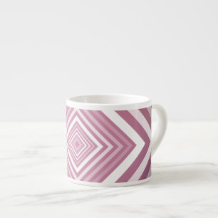 Modern Rosa & vit graderingsruta Espressomugg