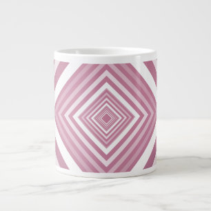 Modern Rosa & vit graderingsruta Jumbo Mugg