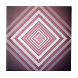 Modern Rosa & vit graderingsruta Kakelplatta