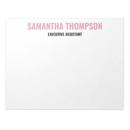 Modern Rosa, vit och svart Chic Anteckningsblock