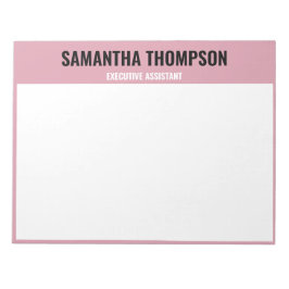 Modern Rosa, vit och svart Chic Anteckningsblock