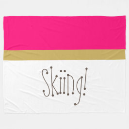 Modern Rosa Vit, vismisk SKIKNINGstext Fleecefilt