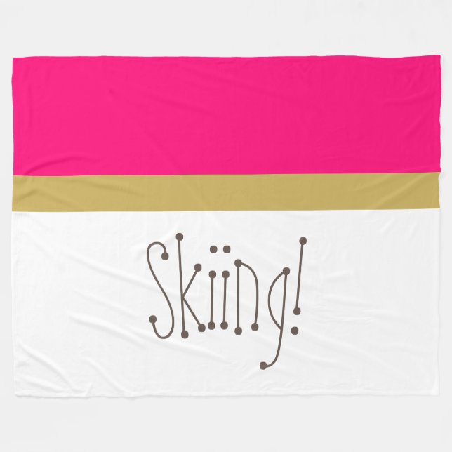 Modern Rosa Vit, vismisk SKIKNINGstext Fleecefilt (Framsidan (Horisontell))