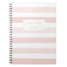 Modern  Rosa Watercolor Rand Anteckningsbok