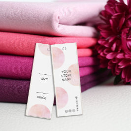 Modern Rosa Watercolor Social Media Pris Märkre Litet Visitkort
