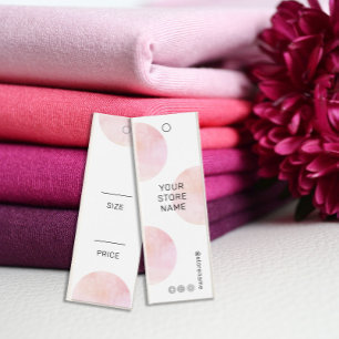 Modern Rosa Watercolor Social Media Pris Märkre Litet Visitkort