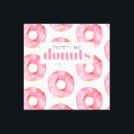 Modern Rosa Watercolor Sweet as like Donuts Quote Canvastryck<br><div class="desc">Modern Rosa Watercolor Sweet as like Donuts Quote</div>