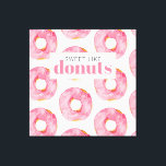 Modern Rosa Watercolor Sweet as like Donuts Quote Canvastryck<br><div class="desc">Modern Rosa Watercolor Sweet as like Donuts Quote</div>