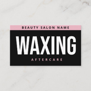 Modern Rosa Waxing Aftercare Card, Hårborttagning Visitkort