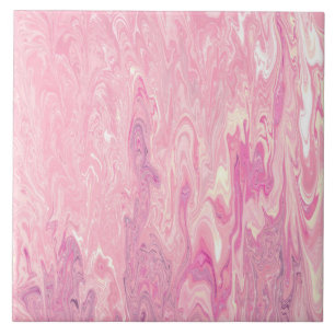Modern rosa White Marbling Paint Abstract Design Kakelplatta