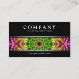 Modern rosablommaMandala Visitkort