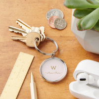 Modern rosabruten guld minimalist monogram