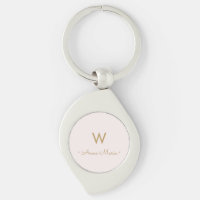 Modern rosabruten guld minimalist monogram