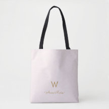 Modern rosabruten guldmonogram i skrivstil