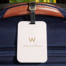 Modern rosaktig guld minimalist monogram