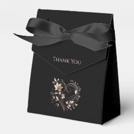 Modern Rose Gold Flowers-Wedding Thank you Presentaskar