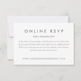 Modern Rose Gold Rings Wedding Online RSVP Card OSA Kort