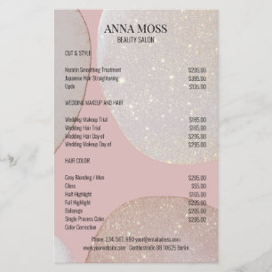 Modern Rosegold Glitter Flygblad