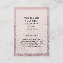 Modern Rosegold Glitter-rabatt Rabattkort