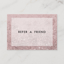 Modern Rosegold Glitter Salon Rabattkort