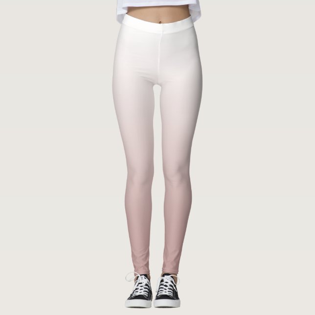 Modern roséguld ombré leggings (Framsida)