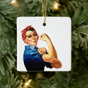 Modern Rosie, Riveter Julgransprydnad Keramik
