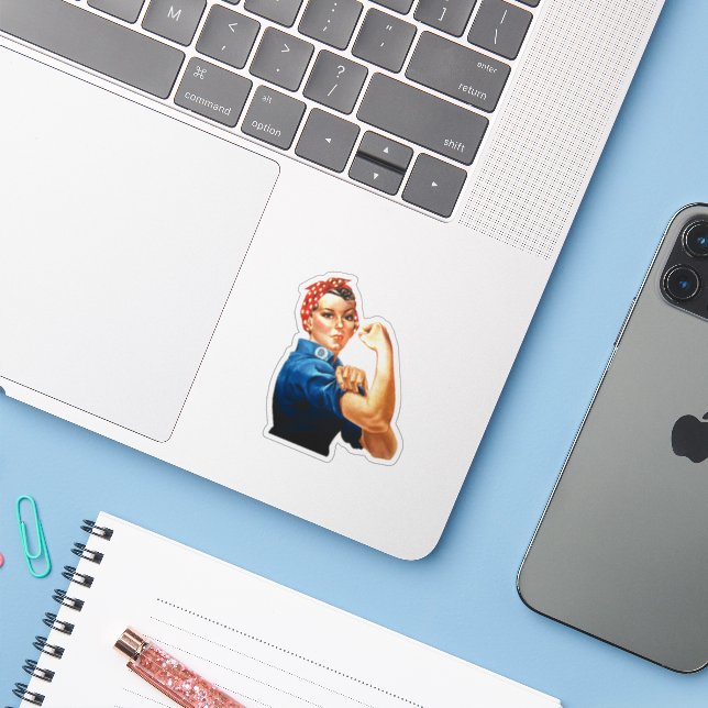 Modern Rosie, Riveter Sticker Klistermärken (Laptop med iPhone)