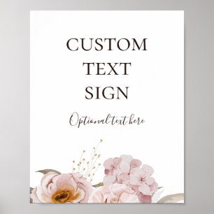 Modern Röslätt Floral Kort och presenter Beställ Poster