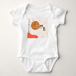 Modern Röslig Skiva Baby Skiva Pizza T-shirt