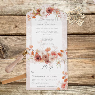 Modern rost Boho & Neutralts-Blommigt-middag