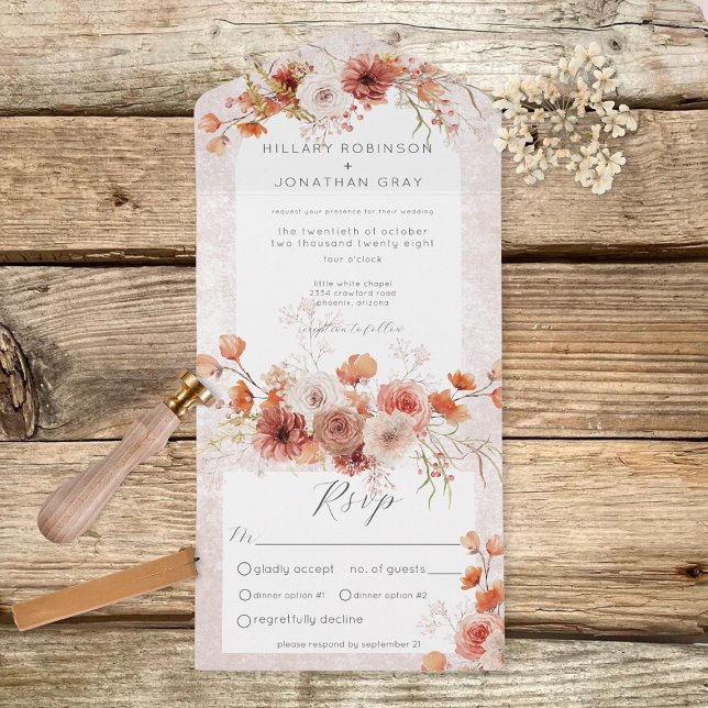 Modern rost Boho & Neutralts-Blommigt-middag (Skapare uppladdad)
