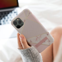 Modern Rosy Guld Marble Phone Case