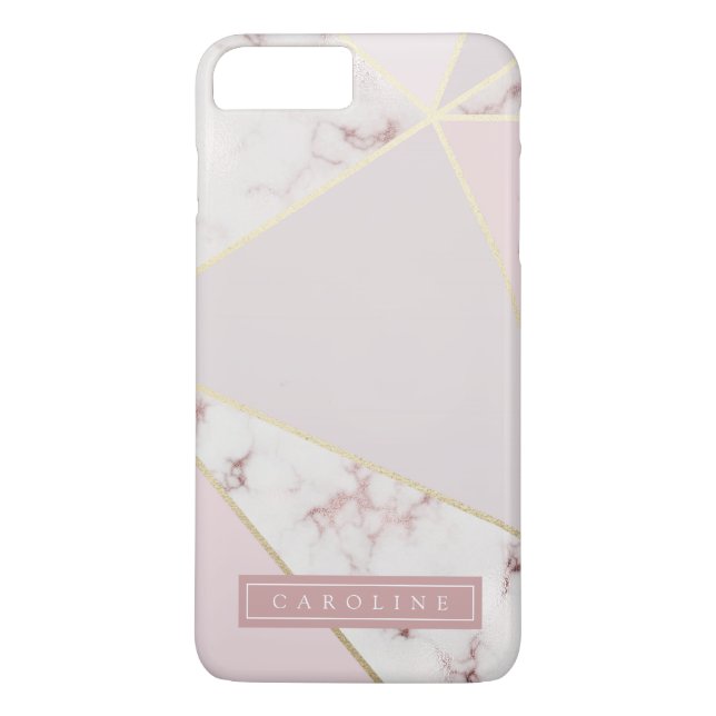 Modern Rosy Guld Marble Phone Case Case-Mate iPhone Skal (Baksida)