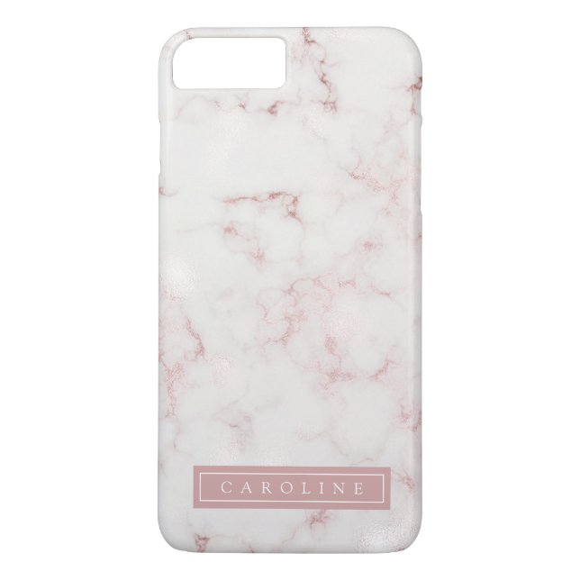 Modern Rosy Guld Marble Phone Case Case-Mate iPhone Skal (Baksida)