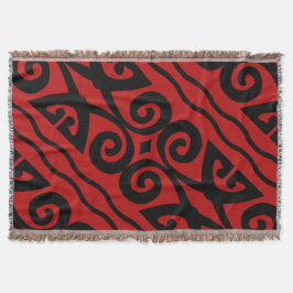 Modern rött och svart elegant filt