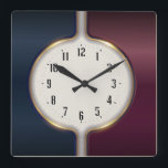 Modern round Art Deco Fyrkantig Klocka<br><div class="desc">Underbar klockdesign. Du kommer att kärlek det som andra. Du kan fritt använda den här designen för andra produkter som du gillar eller anpassa och lägga till texten. Följ mig för mer. Tack. Ha en trevlig dag.</div>