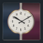 Modern round Art Deco Fyrkantig Klocka<br><div class="desc">Underbar klockdesign. Du kommer att kärlek det som andra. Du kan fritt använda den här designen för andra produkter som du gillar eller anpassa och lägga till texten. Följ mig för mer. Tack. Ha en trevlig dag.</div>